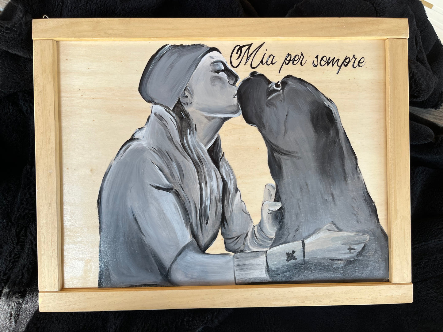 QUADRO ritratto con cane