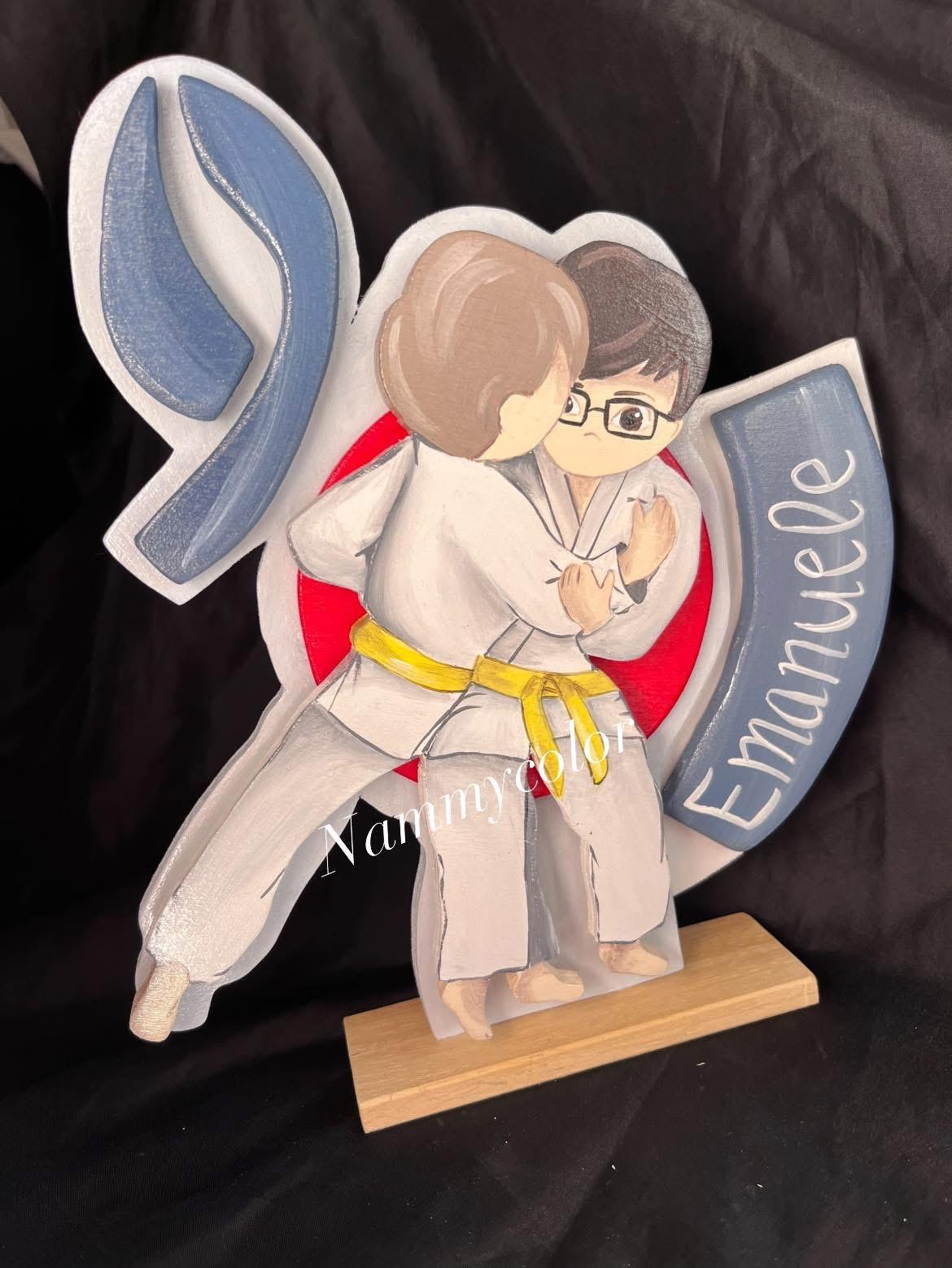 CAKE TOPPER IN LEGNO JUDO